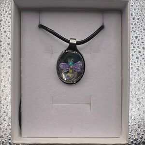 Elegant Dragonfly Mini Spoon Pendant Necklace